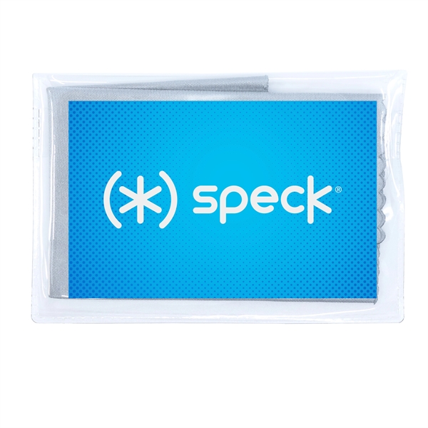 6" x 6" colored microfiber cloth with petal edges in a... from ASI 90807 Tekweld