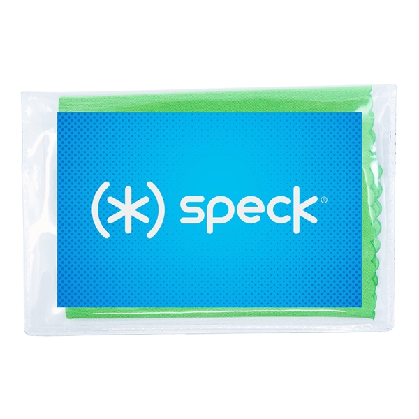 6" x 6" colored microfiber cloth with petal edges in a... from ASI 90807 Tekweld