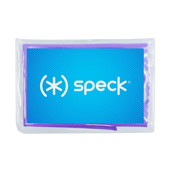 6" x 6" colored microfiber cloth with petal edges in a... from ASI 90807 Tekweld