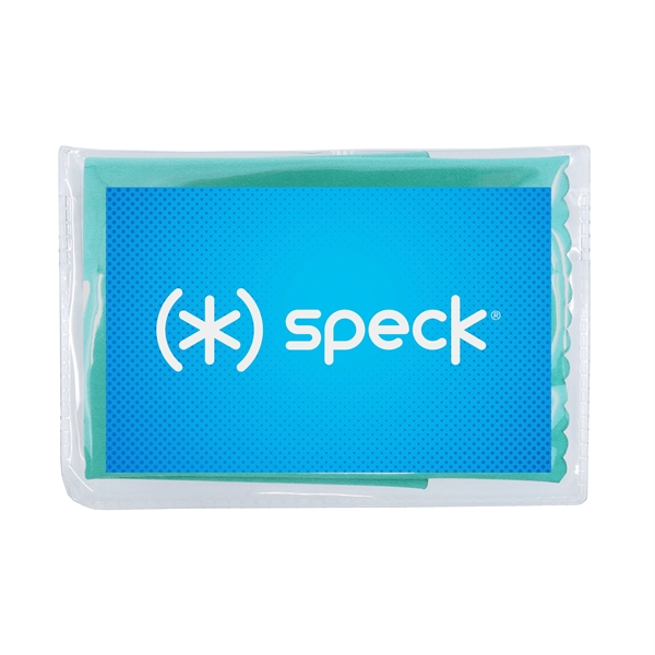 6" x 6" colored microfiber cloth with petal edges in a... from ASI 90807 Tekweld