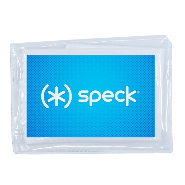 6" x 6" colored microfiber cloth with petal edges in a... from ASI 90807 Tekweld