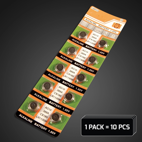 AG10 carded batteries. Blank.... from ASI 34194 ALightPromos / Alight Promotional Products