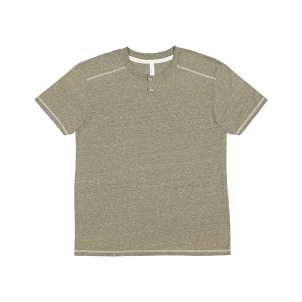 LAT Harborside Melange Jersey Henley... from ASI 84358 S&S Activewear