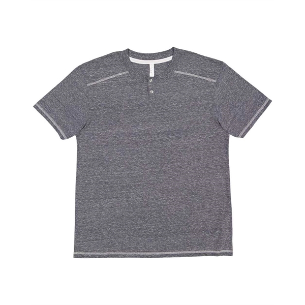 LAT Harborside Melange Jersey Henley... from ASI 84358 S&S Activewear