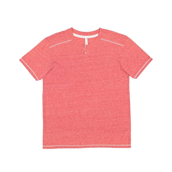 LAT Harborside Melange Jersey Henley... from ASI 84358 S&S Activewear