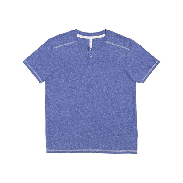LAT Harborside Melange Jersey Henley... from ASI 84358 S&S Activewear