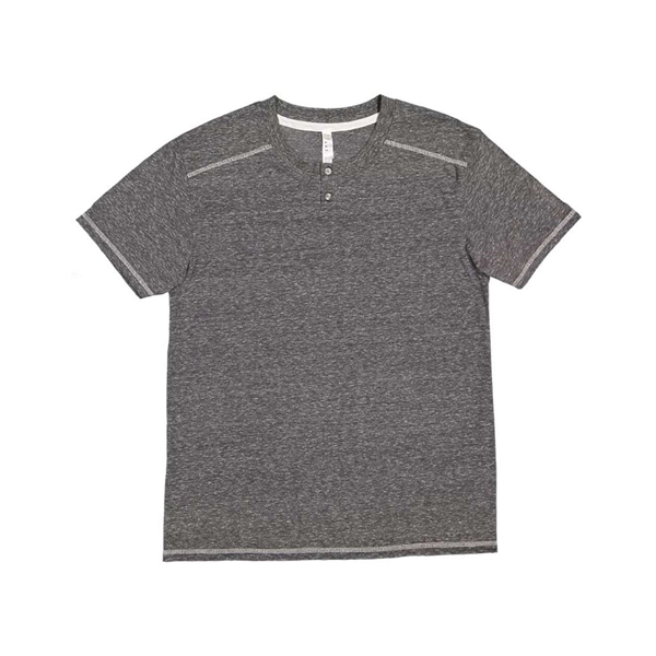 LAT Harborside Melange Jersey Henley... from ASI 84358 S&S Activewear