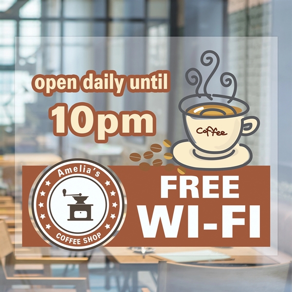 5" x 6" Inside Window Static Cling.... from ASI 80228 Quinn