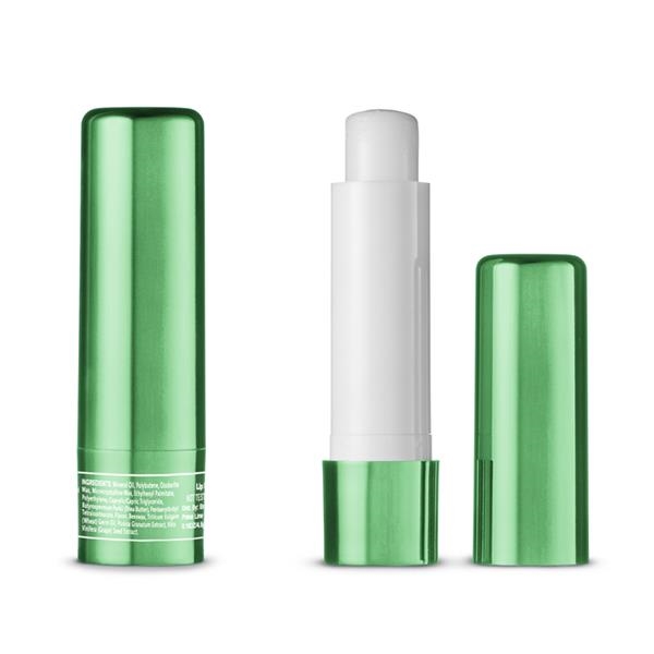 2.75" x .75" ABS plastic tube of vanilla-scented lip balm.... from ASI 79530 Prime Line