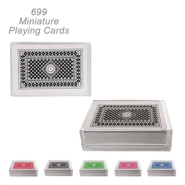 Delightful Authentic 2 1/4" Playing Cards Deck With Clear Case... from ASI 45100 Chulani Promotional Products, Inc / Competitive Edge Innovations/Chulani