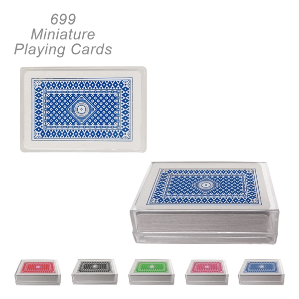 Delightful Authentic 2 1/4" Playing Cards Deck With Clear Case... from ASI 45100 Chulani Promotional Products, Inc / Competitive Edge Innovations/Chulani