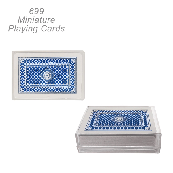 Delightful Authentic 2 1/4" Playing Cards Deck With Clear Case... from ASI 45100 Chulani Promotional Products, Inc / Competitive Edge Innovations/Chulani
