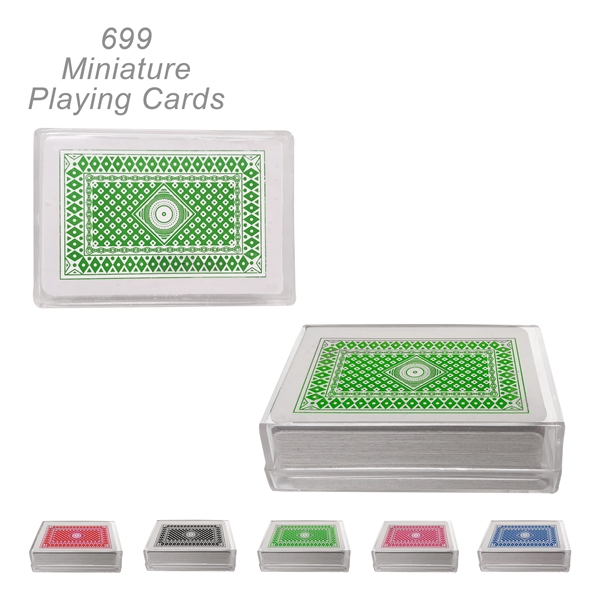 Delightful Authentic 2 1/4" Playing Cards Deck With Clear Case... from ASI 45100 Chulani Promotional Products, Inc / Competitive Edge Innovations/Chulani