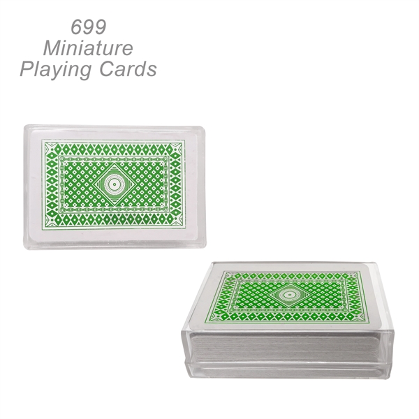 Delightful Authentic 2 1/4" Playing Cards Deck With Clear Case... from ASI 45100 Chulani Promotional Products, Inc / Competitive Edge Innovations/Chulani