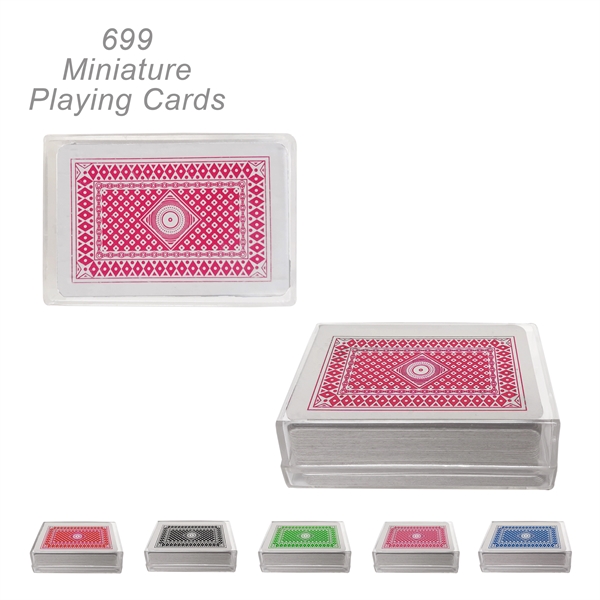 Delightful Authentic 2 1/4" Playing Cards Deck With Clear Case... from ASI 45100 Chulani Promotional Products, Inc / Competitive Edge Innovations/Chulani