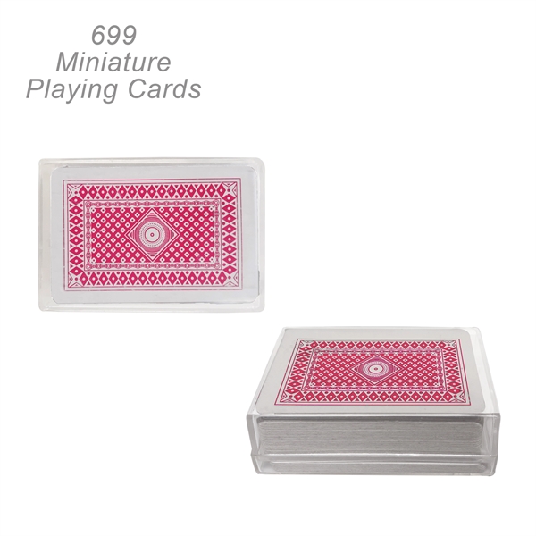Delightful Authentic 2 1/4" Playing Cards Deck With Clear Case... from ASI 45100 Chulani Promotional Products, Inc / Competitive Edge Innovations/Chulani