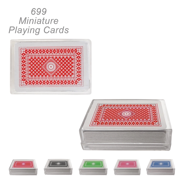 Delightful Authentic 2 1/4" Playing Cards Deck With Clear Case... from ASI 45100 Chulani Promotional Products, Inc / Competitive Edge Innovations/Chulani