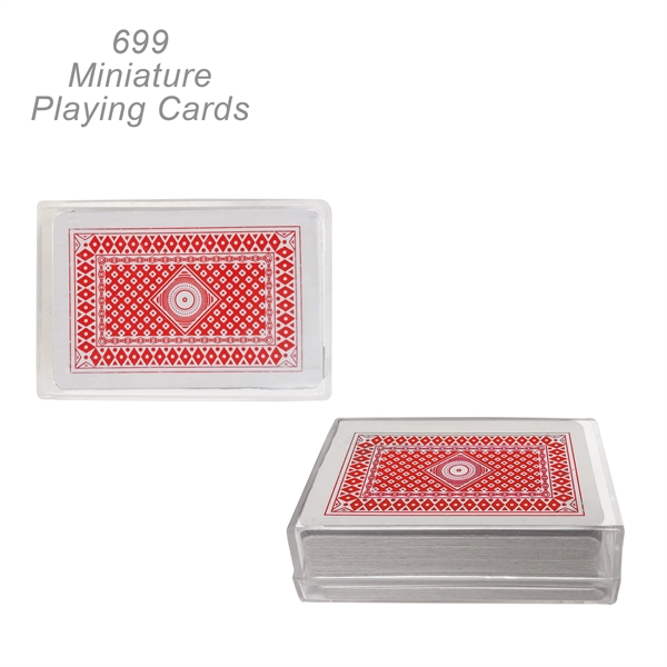 Delightful Authentic 2 1/4" Playing Cards Deck With Clear Case... from ASI 45100 Chulani Promotional Products, Inc / Competitive Edge Innovations/Chulani