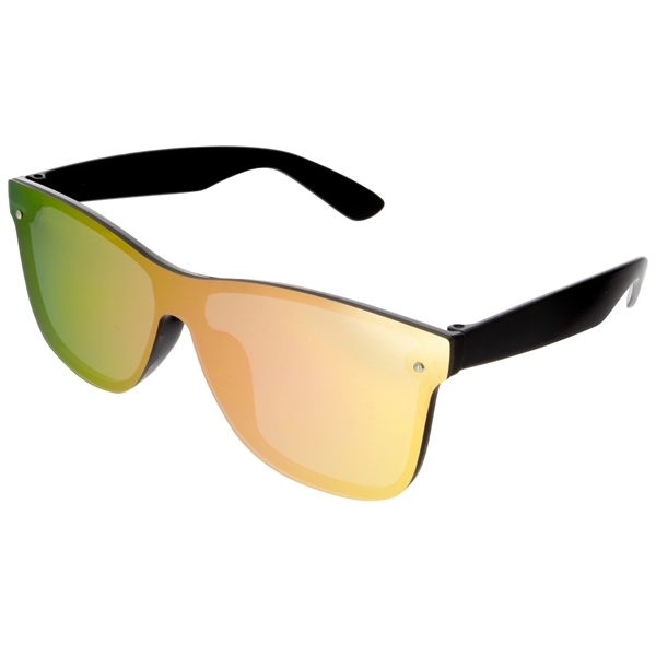 Quality polycarbonate retro sunglasses with full mirrored 100% UVA/UVB lenses, frame... from ASI 57371 Eyevertising