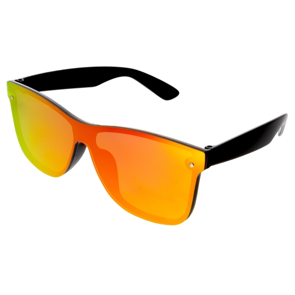 Quality polycarbonate retro sunglasses with full mirrored 100% UVA/UVB lenses, frame... from ASI 57371 Eyevertising