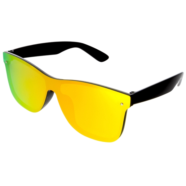Quality polycarbonate retro sunglasses with full mirrored 100% UVA/UVB lenses, frame... from ASI 57371 Eyevertising