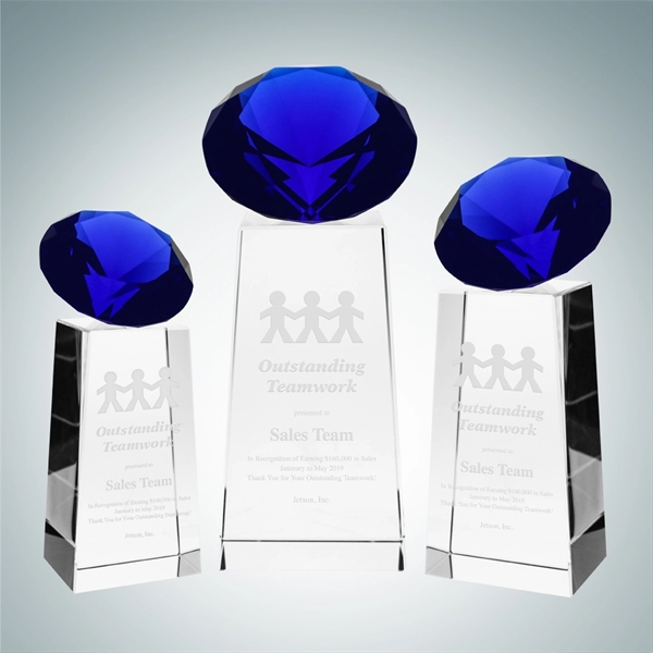 The Blue Diamond Tower Award features a multi-faceted crystal diamond that... from ASI 47791 Best Deal Awards