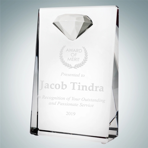 This Vertical Rectangle Plaque with Diamond Accent features a sleek and... from ASI 47791 Best Deal Awards