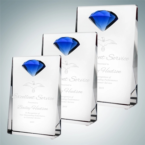 This Vertical Rectangle Plaque with Diamond Accent features a sleek and... from ASI 47791 Best Deal Awards