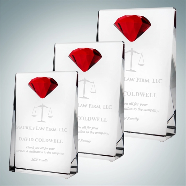This Vertical Rectangle Plaque with Diamond Accent features a sleek and... from ASI 47791 Best Deal Awards