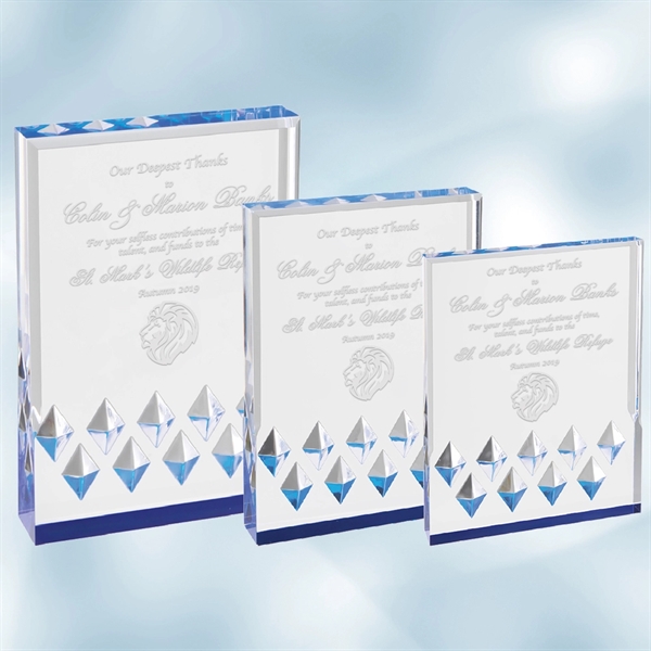 This Acrylic Blue Diamond Mirage Award Plate is often given in... from ASI 47791 Best Deal Awards