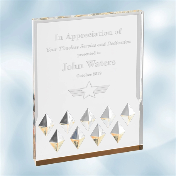 This Acrylic Gold Diamond Mirage Award Plate is often given in... from ASI 47791 Best Deal Awards