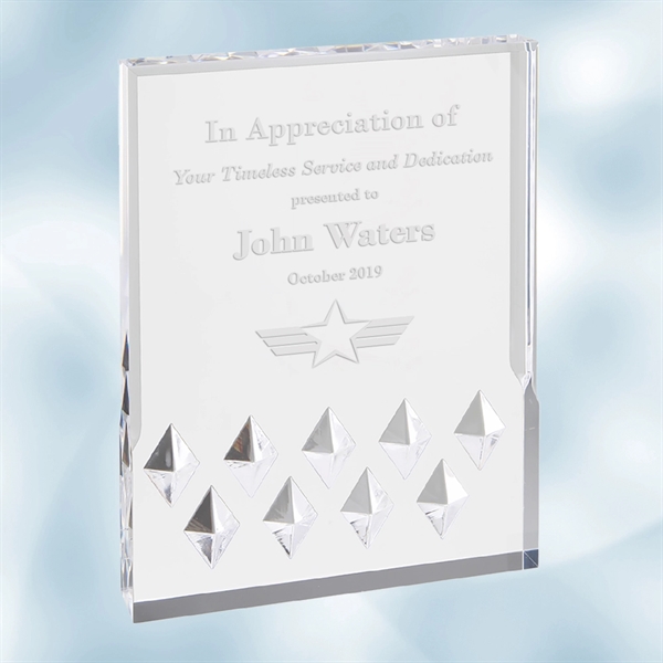This Acrylic Silver Diamond Mirage Award Plate is often given in... from ASI 47791 Best Deal Awards