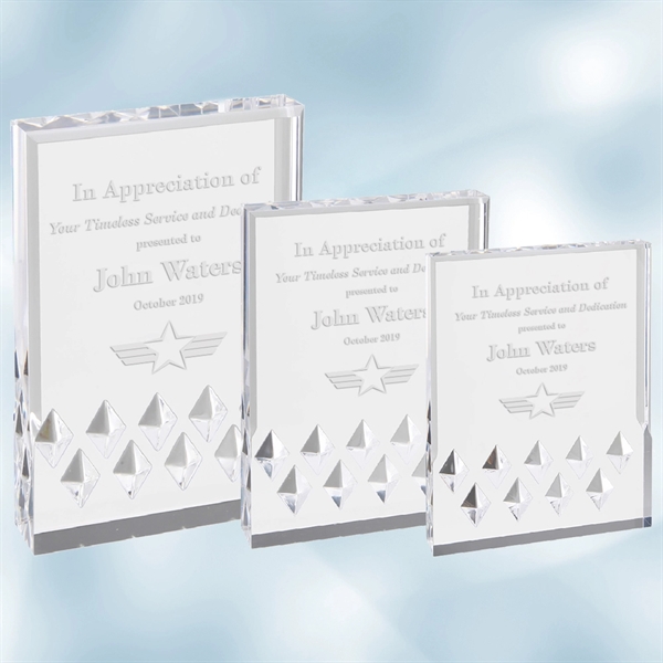 This Acrylic Silver Diamond Mirage Award Plate is often given in... from ASI 47791 Best Deal Awards