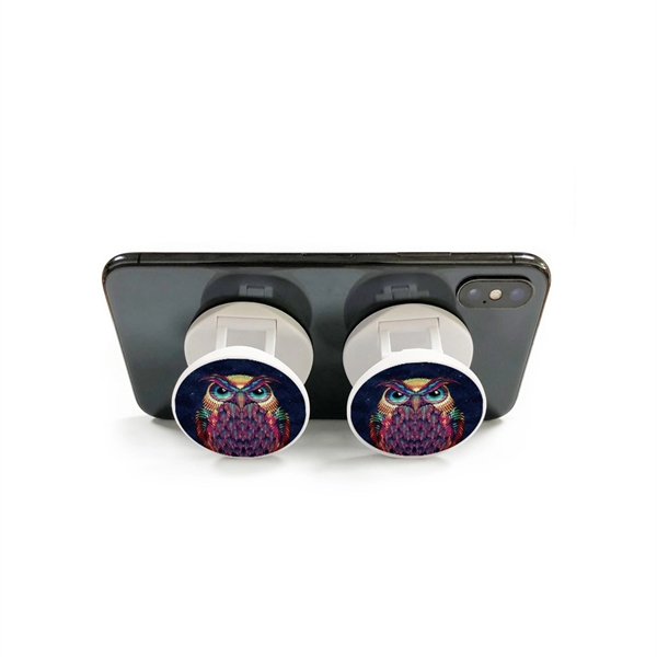 1.69" x 0.98" round ABS plastic flip-up round phone grip and... from ASI 37218 Athena Promo (tm)