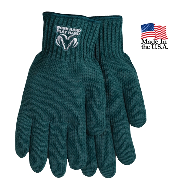 USA made unisex medium weight seamless 80% recycled knit gloves.... from ASI 90160 Suntex Industries