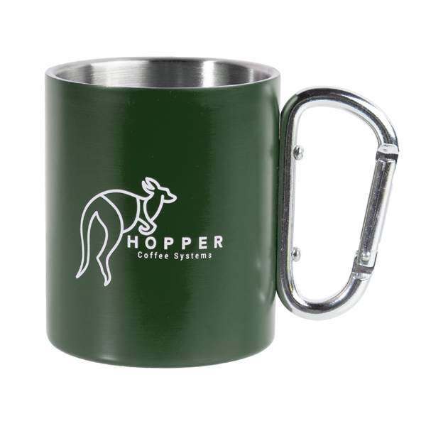 10 oz. stainless steel mug with carabiner clip handle.... from ASI 62088 IDProductsource