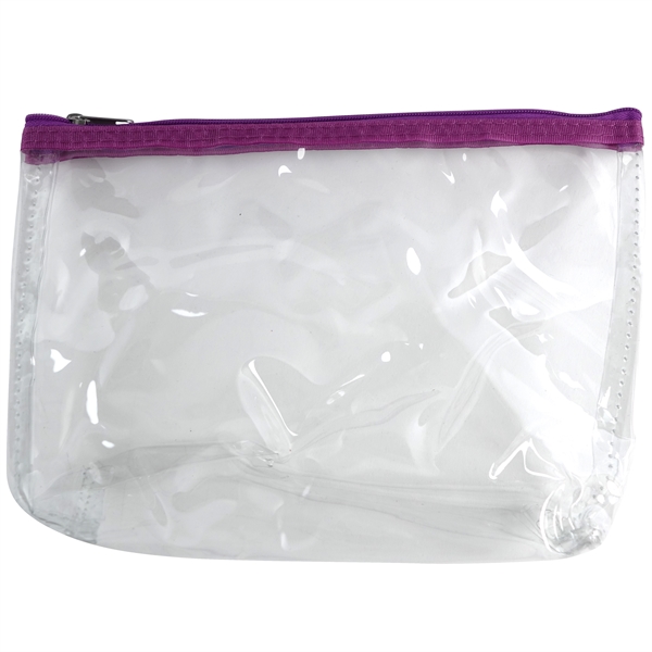 Cosmetic pouch, made of PVC with zippered translucent pouch.... from ASI 34046 Allcasion Travelware Co