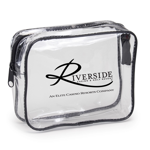 Cosmetic pouch, made of PVC with zippered translucent pouch.... from ASI 34046 Allcasion Travelware Co