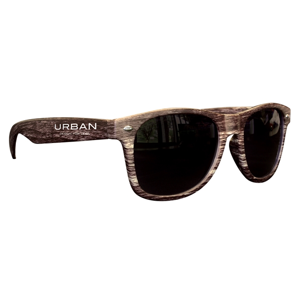 Dark wood tone Miami sunglasses made of a polycarbonate frame with... from ASI 90807 Tekweld