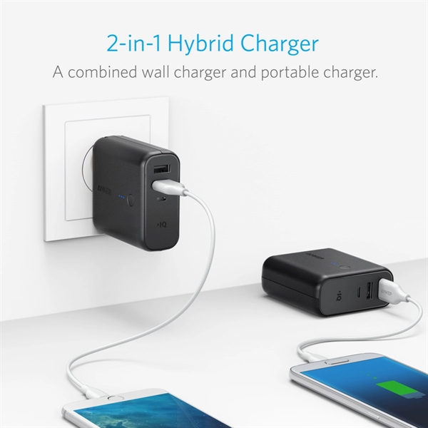 High-capacity portable battery and dual-port wall charger in one sleek package.... from ASI 56070 Gemline / Gemline®