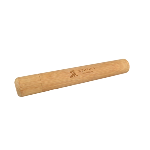Bamboo Toothbrush with bamboo case... from ASI 72657 Active Life Promo / Ingrain Promo