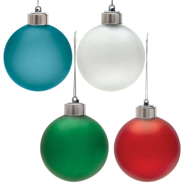 3" round, light-up shatter-resistant ornament with customization; three button cell batteries... from ASI 62190 Illini