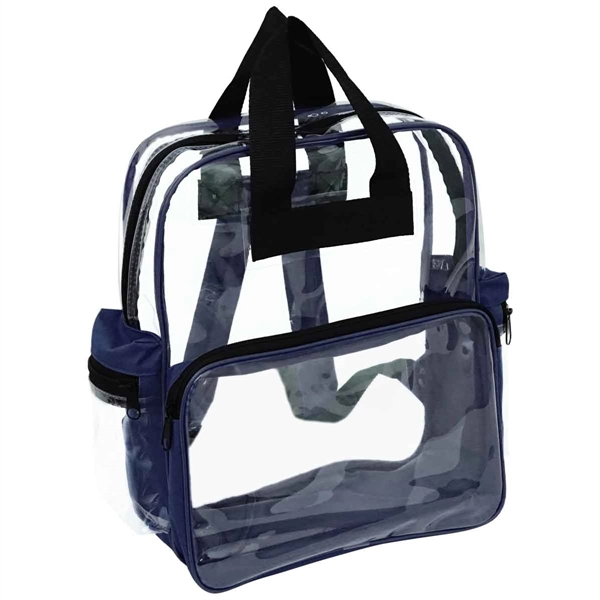 Clear PVC backpack. With 2 side pockets.... from ASI 34046 Allcasion Travelware Co