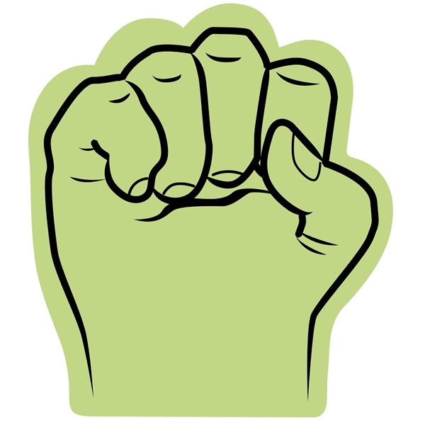 Our 14" high foam fist cheering mitt novelty has hand slits... from ASI 54886 Foamworx / FoamWorx