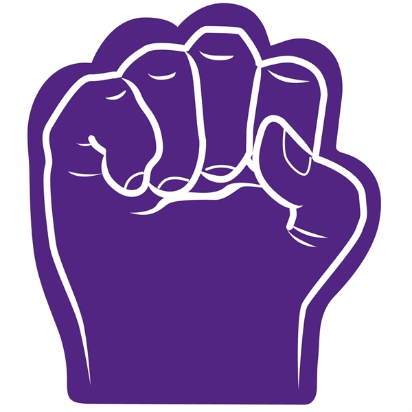 Our 14" high foam fist cheering mitt novelty has hand slits... from ASI 54886 Foamworx / FoamWorx