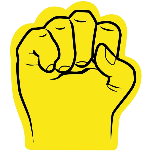 Our 14" high foam fist cheering mitt novelty has hand slits... from ASI 54886 Foamworx / FoamWorx