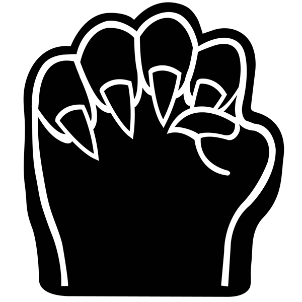 Our 10.75" high foam claw cheering novelty has hand slits so... from ASI 54886 Foamworx / FoamWorx