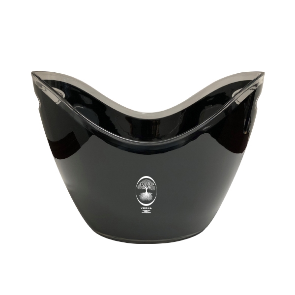 Four liter ice bucket made of black acrylic.... from ASI 62677 iline PROMO (The Innovative Line)