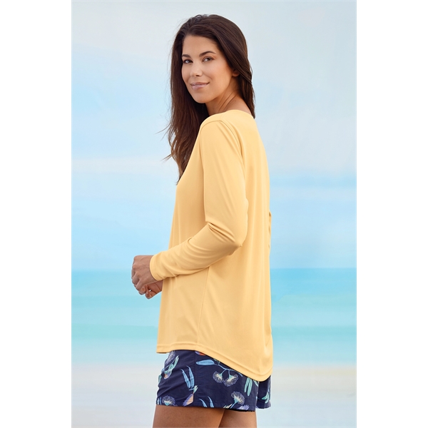 Lady Long Islander Performance Tee that is sublimation friendly.... from ASI 85988 Century Place Apparel