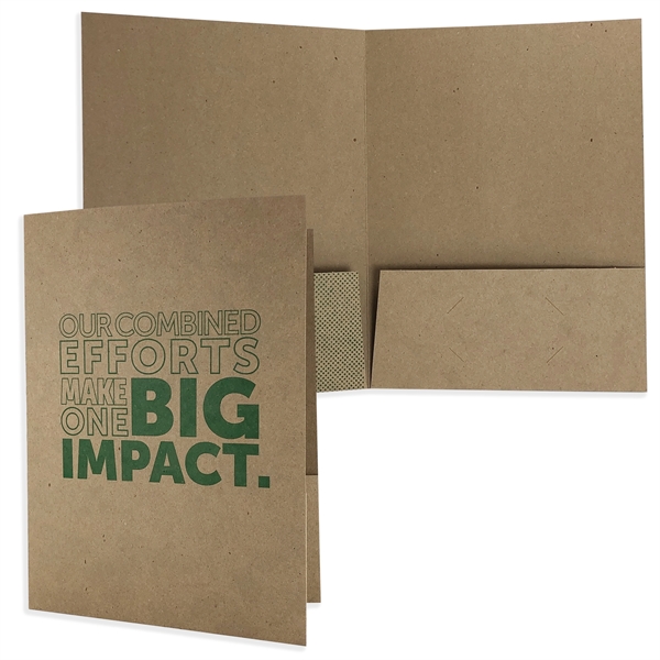 Quick-ship eco folder printed with 1PMS color on 100% PCW recycled... from ASI 32050 Admore / Admore®